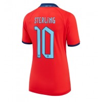 Koszulka piłkarska Anglia Raheem Sterling #10 Strój wyjazdowy dla kobiety MŚ 2022 tanio Krótki Rękaw